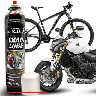 Spray Lubrificante de Corrente Chain Lube P/ motocicletas (motos) Bicicletas em geral Aerossol 300ml Repele a Água Radnaq (6)