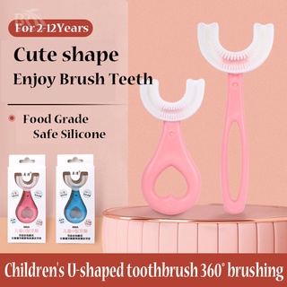 Escova De Dentes Infantil Em Formato De U De 360 Graus 2-6-12 Anos Para Crianças
