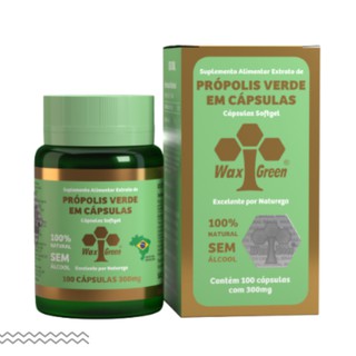 Própolis Verde Extrato 80% - 100 Cápsulas - Wax Green