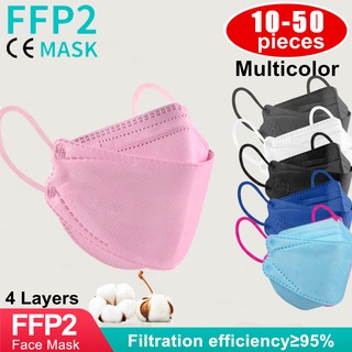 10-50 peças máscara 3D KN95 PFF2/FFP2 máscaras CE Certificada