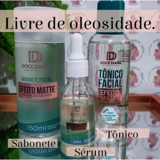 Kit skincare antioleosidade - Doce Diana: Sabonete, sérum e tônico