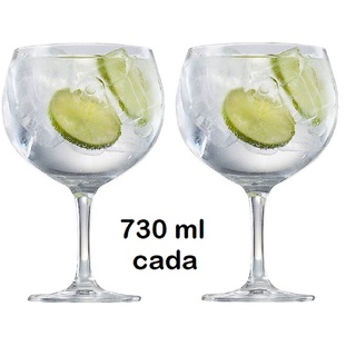 Kit 2 Taça de Gin Tonica 730ml de vidro transparente para bebida