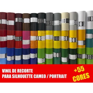 Vinil Adesivo Recorte P/ Silhouette - Cores solidas e com Glitter - 30cm X 15 metros - Top!