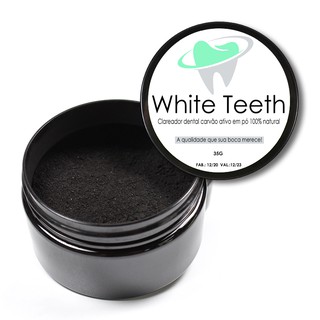 Clareador Dental Carvão Ativado Importado 35g White Teeth