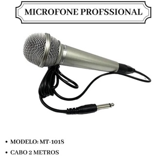 Microfone Profissional para Voz Karaoke Qualidade(MT-1018) Com Fio - musicos palestras shows