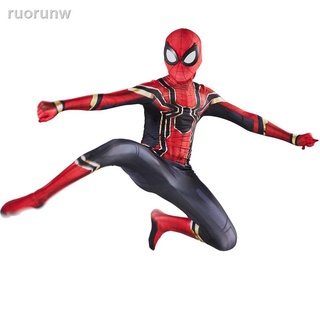 ♕♀Longe De Casa Do Homem Aranha Traje Cosplay Peter Parker Zentai Suit Superhero Bodysuit Macacão Traje De Halloween (8)