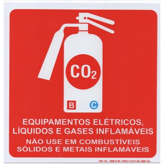 Placa de Sinalização - Extintor CO²