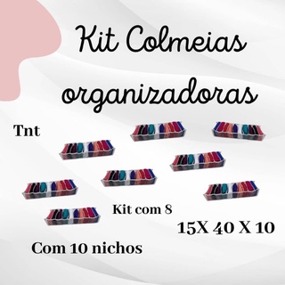 Colméias organizadoras calcinhas e cuecas kit com 8 unidades (tamanho 15X40X10)