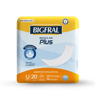 Absorvente Regular Plus Adulto Bigfral 20un (1)