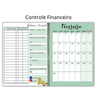 Planner Agenda 2022 - Calendários, Controle Financeiro, Planner Semanal. (6)