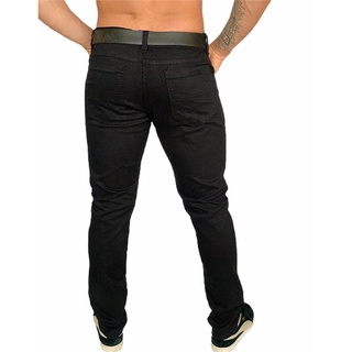 calca jeans masculina sarja trabalho dia a dia preta (2)