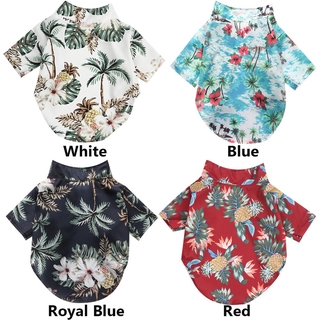 🍒 QINJUE 1Pcs Camiseta/Blusa Polo Estilo Havaiano Para Animais De Estimação/Cachorros/Camisetas Cachorro Verão (3)