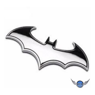 Adesivo Emblema Metal 3d Batman Morcego Cromado Para Carro