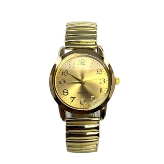 Relógio de pulso Feminino Quartz Luxo em Aço com Pulseira Elástica analógico Dourado