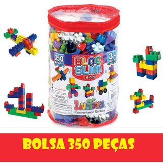 Blocos De Montar 350 Peças Brinquedo Educativo Infantil.