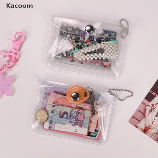 Kacoom Mini Carteira Feminina Impermeável Transparente Com Glitter Em Pvc
