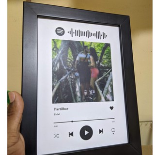 Quadro Spotify Decorativo Personalizado com sua foto e música (1)