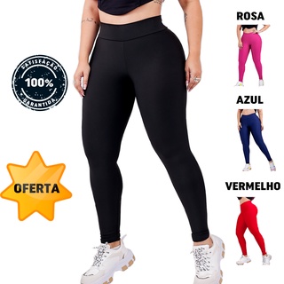 Calça Legging Feminina Suplex Fitness Cintura Alta Levanta Bumbum Esporte Ginastica