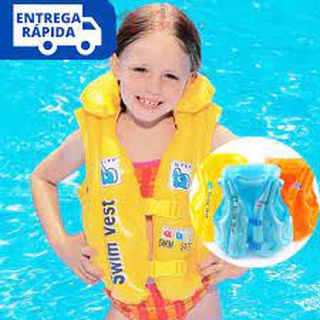 Boia Colete Inflável Infantil Piscina Praia Lago Flutuador Salva Vidas Ideal Criança e Bebê 10 a 50 kg