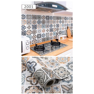 Papel De Parede Adesivo 3D Azulejo Português 1mx61cm Para Cozinha Banheiro Lavável Texturizado (3)
