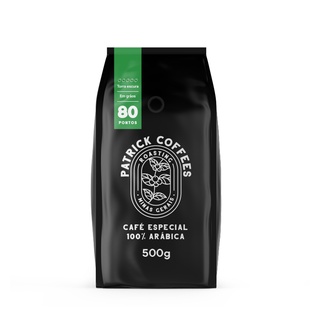 CAFÉ TORRADO EM GRÃOS PATRICK COFFEES 80 PONTOS 500G