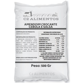 Amendoim Crocante Cebola E Salsa - Saboroso - Petisco - C2 Alimentos