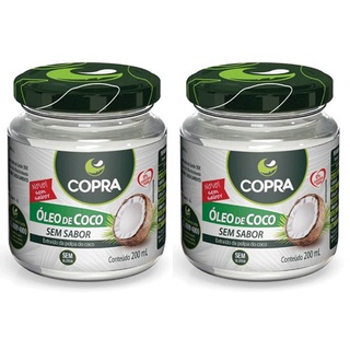 Óleo de coco sem sabor 200ml Copra 2 unidades