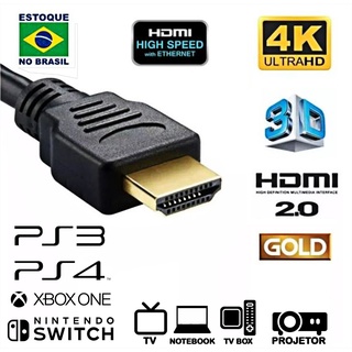 CABO HDMI Para TV e Notebook 2.0 HDR 4K