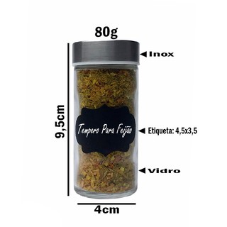 Porta Tempero Condimento Inox 16 Potes Suporte 360° + Brinde (3)