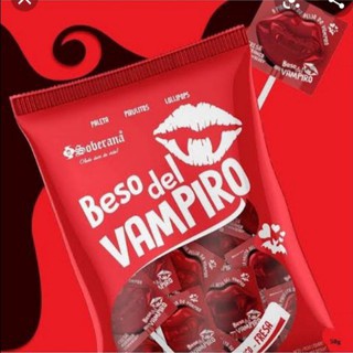 Pirulitos beso del vampiro 50g - 4 pacotinhos