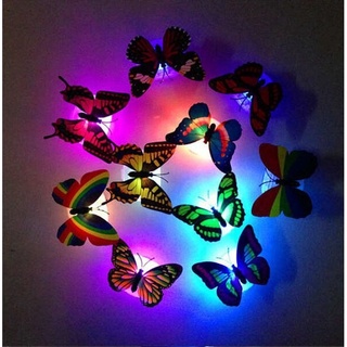 Luz Noturna Decorativa Com LED De Borboleta Para Parede / Decoração Colorida Romântica Noturna (3)
