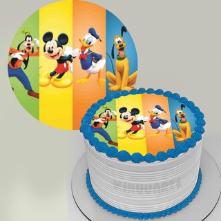 Papel de arroz para bolos e tortas Mickey e sua turma