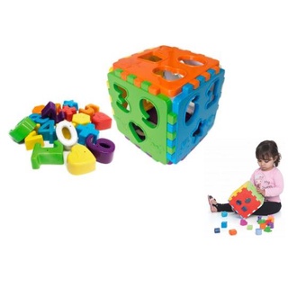 Cubo Didático Educativo Bloco Peças Encaixar Brinquedo Infantil Divertido Colorido Pedagógico para crianças Infantil Bebê MENINO MENINA (9)