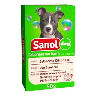 SABONETE EM BARRA CITRONELA SANOL DOG 90G