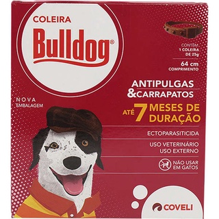Coleira Antipulgas e Carrapatos Coveli Bulldog 7 para Cães