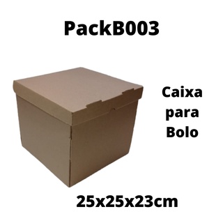 05 Caixa para Transporte de Bolo - 25 x 25 x 23 cm Direto de Fábrica na Bahia