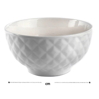 Tigela de Porcelana 350 Ml 11,5cm Diamond Branco Cumbuca Bowl Sobremesa Super Promoção Pronta Entrega