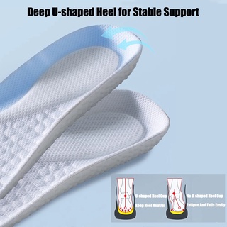 Silicone Ortopédico Macio Elastic Sneakers Palmilhas/Homens Mulheres Esporte De Corrida Respirável Absorção De Choque Sola De Sapato Pads/De Espuma De Memória Esportes (8)