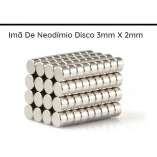 Ima de neodimio 3x2mm 150 - Ímãs de Neodímio Disco 3mm X 2mm 150 Pçs