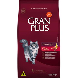 Ração Affinity PetCare GranPlus Carne e Arroz para Gatos Castrados 10kg