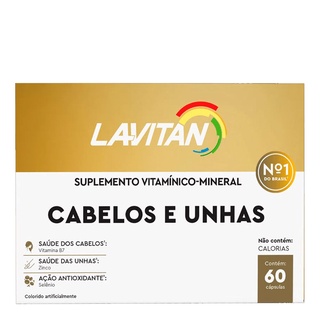 Lavitan Suplemento Vitamínico-Mineral Cabelos e Unhas 60 Cápsulas