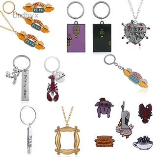 C204 Friends TV Show Jewelry Monica Door Keychain Central Perk Coffee Time Key Chain for Women Men Fans Car Keyring