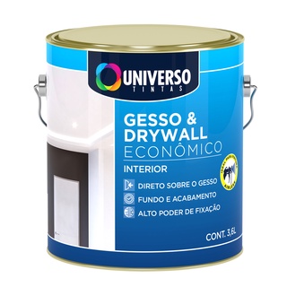 Tinta para Gesso e Drywall Branca Fosco 3,6L Universo Tintas