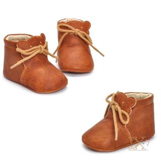 ✨ Jx-New Soft Sole Tornozelo Couro Infantil Criança Bebês Meninos Meninas Sapatos Prewalker (5)
