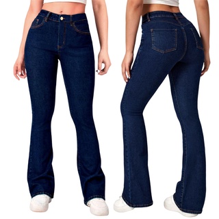 Calça Jeans premium flare com lycra costura levanta Bumbum feminina - COM GARANTIA E NOTA FISCAL