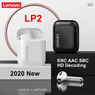 Lenovo Lp2 Tws Fone De Ouvido Sem Fio Bluetooth 5.0 Com Controle De Toque Esportivo