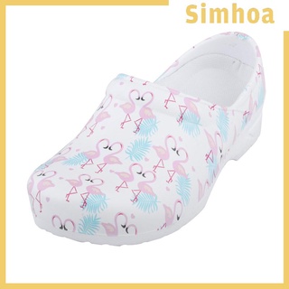 SIMHOA Sapato Feminino Resistente Ao Deslizamento Para Chef De Cozinha/Sapatos De Enfermagem/Trabalho Com Estampa De Flamingo (5)