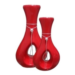 Kit Vasos De Cerâmica Decorativos - Dupla de Vasos