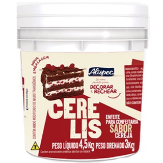Cereja em Calda comestível artificial Cerelis 4,5kg