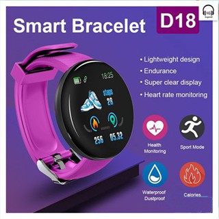 Smartwatch Smart Watch 20% Voucher: Celubuy D18 / Relógio Smart Pressão Arterial Redondo À Prova D 'Água Esportivo